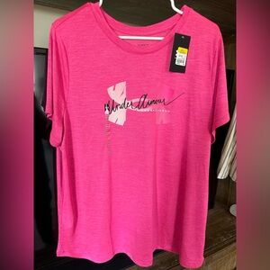 Under Armour Women’s Hot Pink Short Sleeve Logo Tee